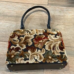 Vintage Jemco Handmade Tapestry Carpet Bag  Purse 1960’s-70’s Made in the USA